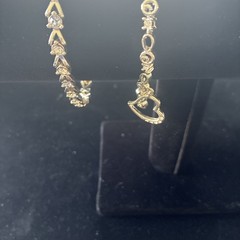 Lot Of 4 Four Vintage Avon Silver Plated Tennis Bracelets Easy Close Hearts CZ