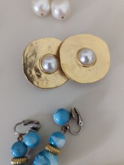 VTG Lot 11 Pair Clip-On Earrings Avon Marvella + no brand Wedding Dress Up Party