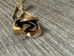 Vintage Giovanni Flower Brooch Pin Long Stem Rose Bud Bloom Gold Tone Romantic