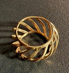 Vintage Scarf Ring Gold Tone