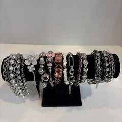 Lot Of 10 Bracelets Mixed Materials & Styles Paparazzi And Other Bling *READ*