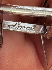 Vintage Anson Freemason Masonic Cufflinks Tie Bar Set Black Enamel Original Box