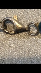 Woman’s Vintage Necklace Pearl And Blue Spinel Sterling Clasp Signed YGI 925