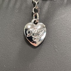 Gothic Betsey Johnson Snake Pattern Glass Heart & Bow Rhinestone Dual Necklace