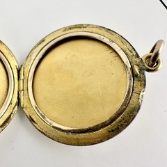 Antique Victorian Gold Filled Initial Monogram Locket Pendant W&H Co Repair Read