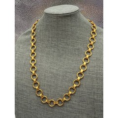 Vintage Necklace Chunky Links 25” No Clasp Half Link