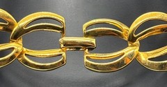 Vintage Napier Necklace and Bracelet Set Chunky Gold-Tone Links 1980s and Signed