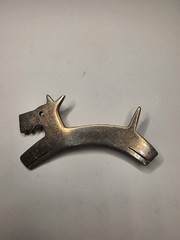 925 Sterling Silver Terrier Dog Simplistic Brooch 2″ 13.3g