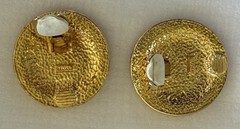 Vintage Paolo Gucci Horse Head Button Clip Earrings Signed Rare Runway Jewelry