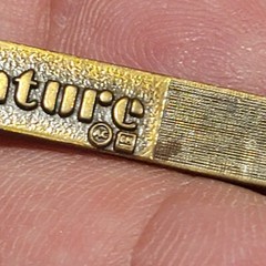 Vintage AC GM Adventure Tie Bar Clip Clasp Brass 2.75″