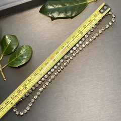 Art Deco Vintage Choker Necklace Estate Jewelry Pre-owned Cut Crystal 14.5″