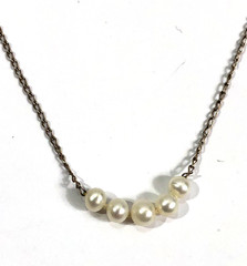 Avon Necklace Sterling Silver 925 Graduated Pearl – 18 inch Length
