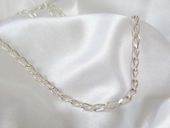 Vintage Italy Sterling Silver 925 Paperclip Rolo Chain Link Necklace 24″