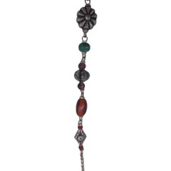 Vintage Tribal 9-Stone Pendant Necklace Boho Ethnic