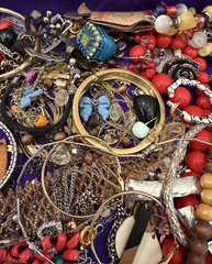 Vintage To Now Unsearched Untested Jewelry Lot X, 5 lb. 8 oz.