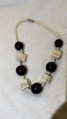 1Antique Cow Horn And Cow Bone Necklace 18.7 inch