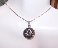 RELIGIOUS Mexican 985 Silver Medal Pendant or Charm – Saint Anthony of Padua