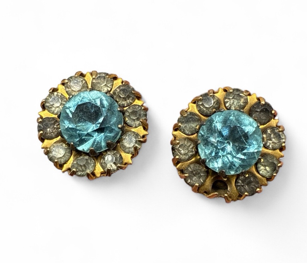 Sterling Signed Screw Back Earrings J16