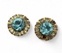 Sterling Signed Screw Back Earrings J16