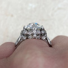 Antique 3.00 CT White Round Cut CZ Art Deco Anniversary Gift Ring in 925 Silver