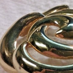45mm Gold Tone Napier Rose Brooch 06-01-2022