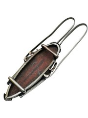 Antique Art Nouveau Beetle Bug Goldstone Obidome Kimono Belt Sash Slide Jewelry
