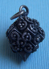Vintage Etruscan fob silver charm