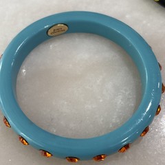 Vintage Juicy Couture Resin Bangle Bracelets With Rhinestones Lot Of 3