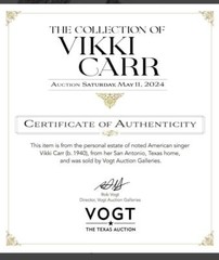 Vikki Carr Estate Red Bead Earrings Certificate Of Authenticity Dangle 2.75 Inch