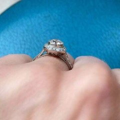Art Deco Vintage 1.50Ct Round Cut Lab Created Diamond 925 Silver Engagement Ring