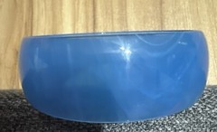 Vintage Bracelet! Gorgeous Semi Translucent Sky Blue & White Estate 1960 Plastic