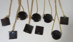 Vintage 1970/80’s Artist Enamel Necklace Hand Painted Pendant Lot of 9