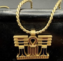 Mid Century Vintage D’Orlan Necklace Egyptian Revival Stunning Statement Piece