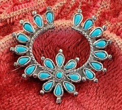 Vint Antique Lot Jewelry Turquoise Thunderbird Pendant Buckle Junk Estate As Is