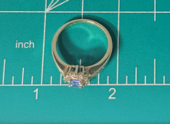Vintage 10K Yellow Gold Tanzanite & .9 CT Diamond Ring Lot Sz ~7