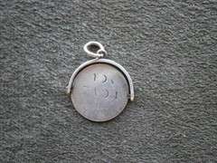 “I Love You” Spinner Vintage Sterling Silver Bracelet Charm Pendant 1.1g