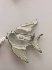 Vintage Costume Jewelry Brooch Lot – Enamel Fish, Silver Tone Scottie Dog,…