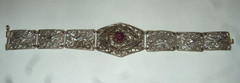 Silver Filigree Bracelet Elegant Estate Jewelry Vintage Style Seven Inches
