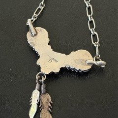 Vintage Sterling Denim Lapis Necklace Signed D | 19’