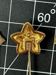 Bundle of 4 Lapel Stick Pins 1/20 12K GF Gold Tone Faux Stones Accessory Jewelry