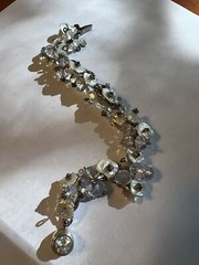 Artisian Made Beaded Pale Amethyst Bracelet with shells and crystals – signed