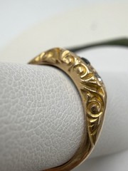 Antique Diamond & Emerald 3-Stone Band
