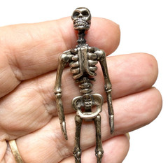 LUX Sterling Skeleton Pendant, Articulated, 17 grams, Solid Silver, Artisan