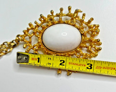 6 Vtg Necklace Pendant Lot Chunky Costume Owl Gold & Silver Tone Statement