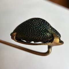 Antique Victorian Egyptian Revival Scarab Jewel Beetle Stick Pin circa 19th Cent
