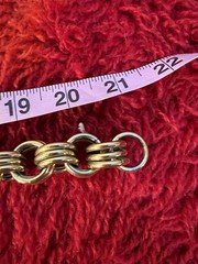 Vintage Monet Gold Tone Heavy Chunky Cuban Round Link Chain Necklace