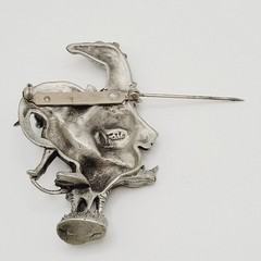 Fable Safari Africa Animal 3D Sculpted Pewter Silver Tone Collage Vtg Brooch Pin