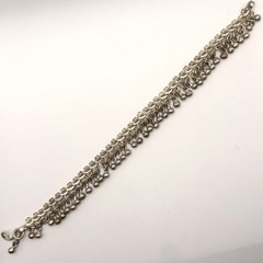 Vintage BB 925 Sterling Silver Tribal Dangle Anklet 41g 11.25”