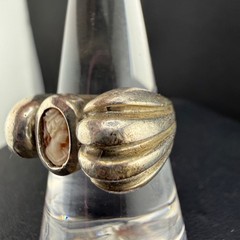 Vintage Sterling Silver Cameo Ring Size 7.5