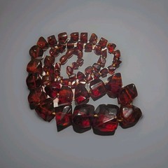 Vintage 60/70s Multi Sized Amber Necklace 15.5 Inches 126 G